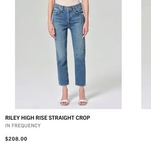Agolde Riley High Rise Jeans in Blue
